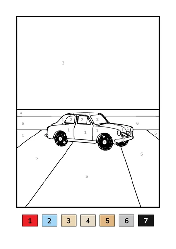 Its numbered coloring page