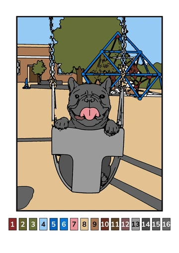 The same page colored in